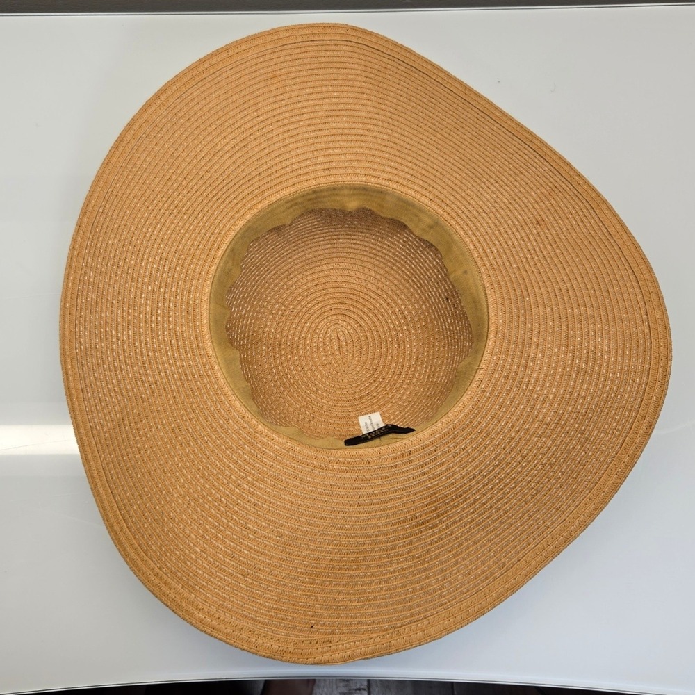 Magid Hats Wide Brim Sun Hat OS Paper Straw Floppy Boho Tassel Beach Resort Wear - Picture 7 of 11